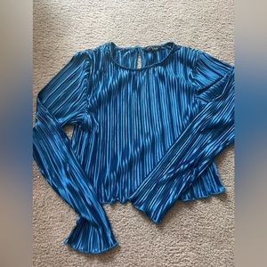 Silk pleated top